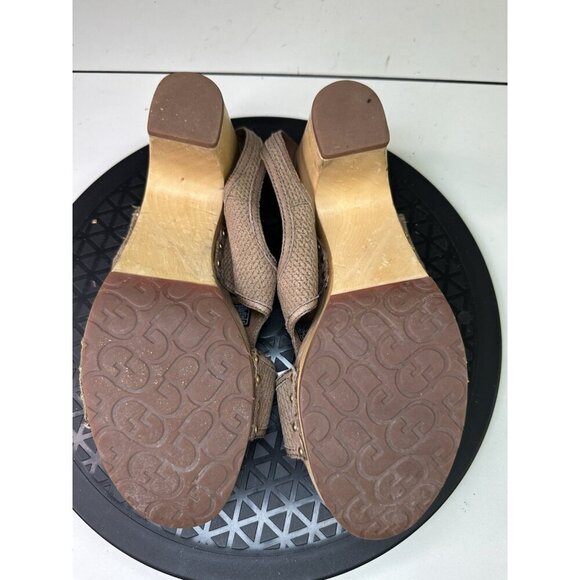 UGG Lomita Sandals Clogs Shoes Womens Size 8 Brown Leather Studded Buckle 3148 - Picture 9 of 11